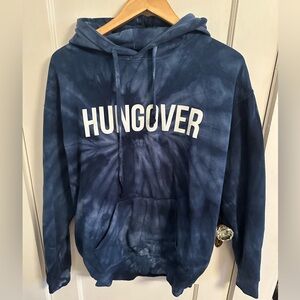 barstool “hungover” tie dye hoodie
